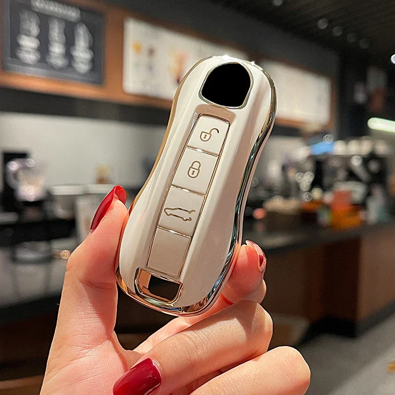 

Smart Key TPU Car Key Case Cover for Porsche Panamera Cayenne 971 911 981 9YA Macan Boxster 986 987 2019 2020 Key Accessories
