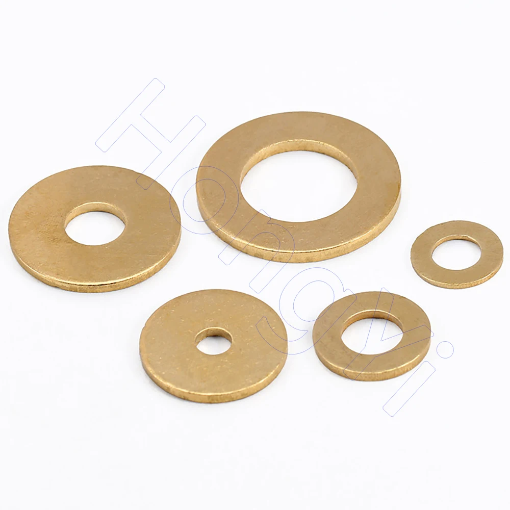 Inner Dia 2-24mm Brass Adjusting Shim Gasket OD 5-50mm GB97 Metal Flat Washer Thickness 0.4-3mm