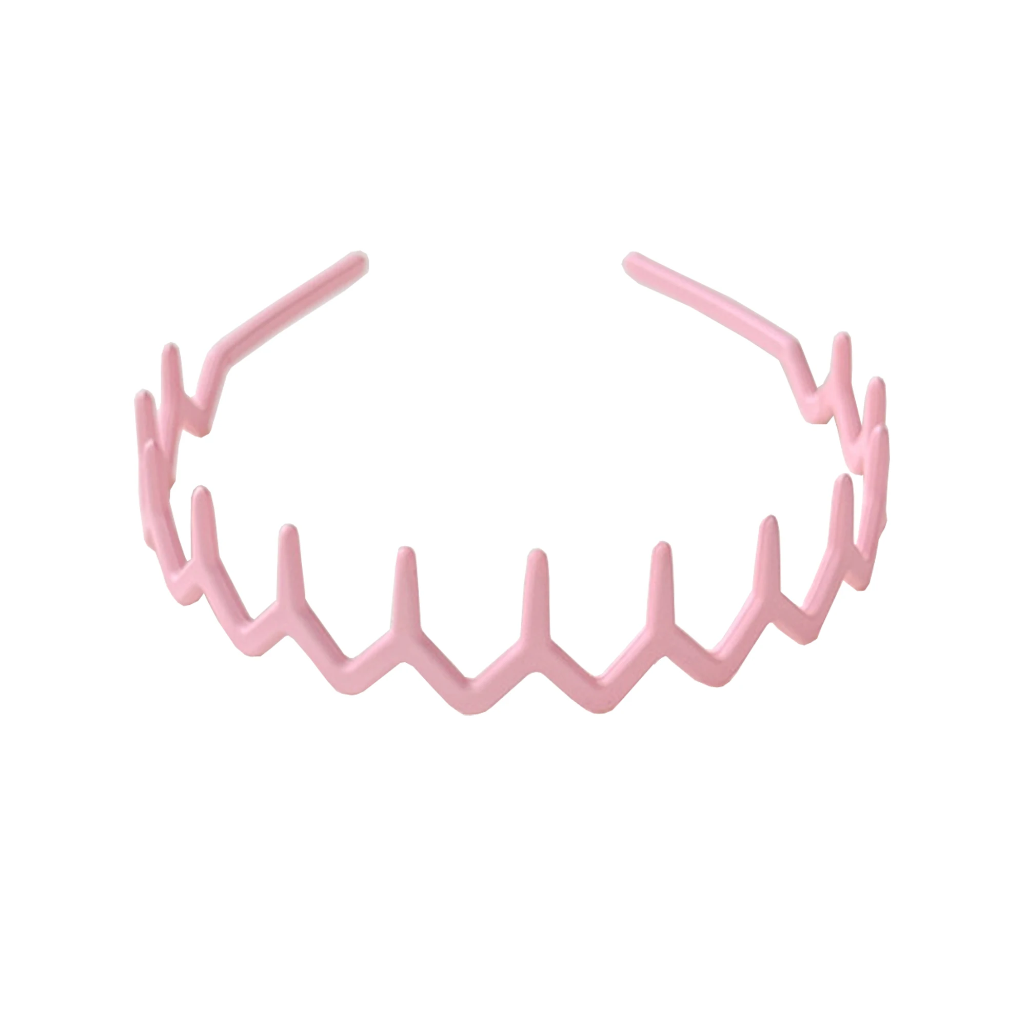 3/20pcsWomen Girls Plastic Wavy Toothed Headband Anti-Slip Zig Zag Comb Sharks Tooth Hair Hoop Ladies DIY Styling Crown Headwear