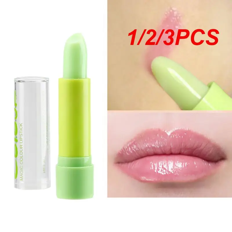 1/2/3 Uds bálsamo labial flor de gelatina Color cambio de temperatura lápiz labial maquillaje de larga duración hidratante lápiz labial impermeable