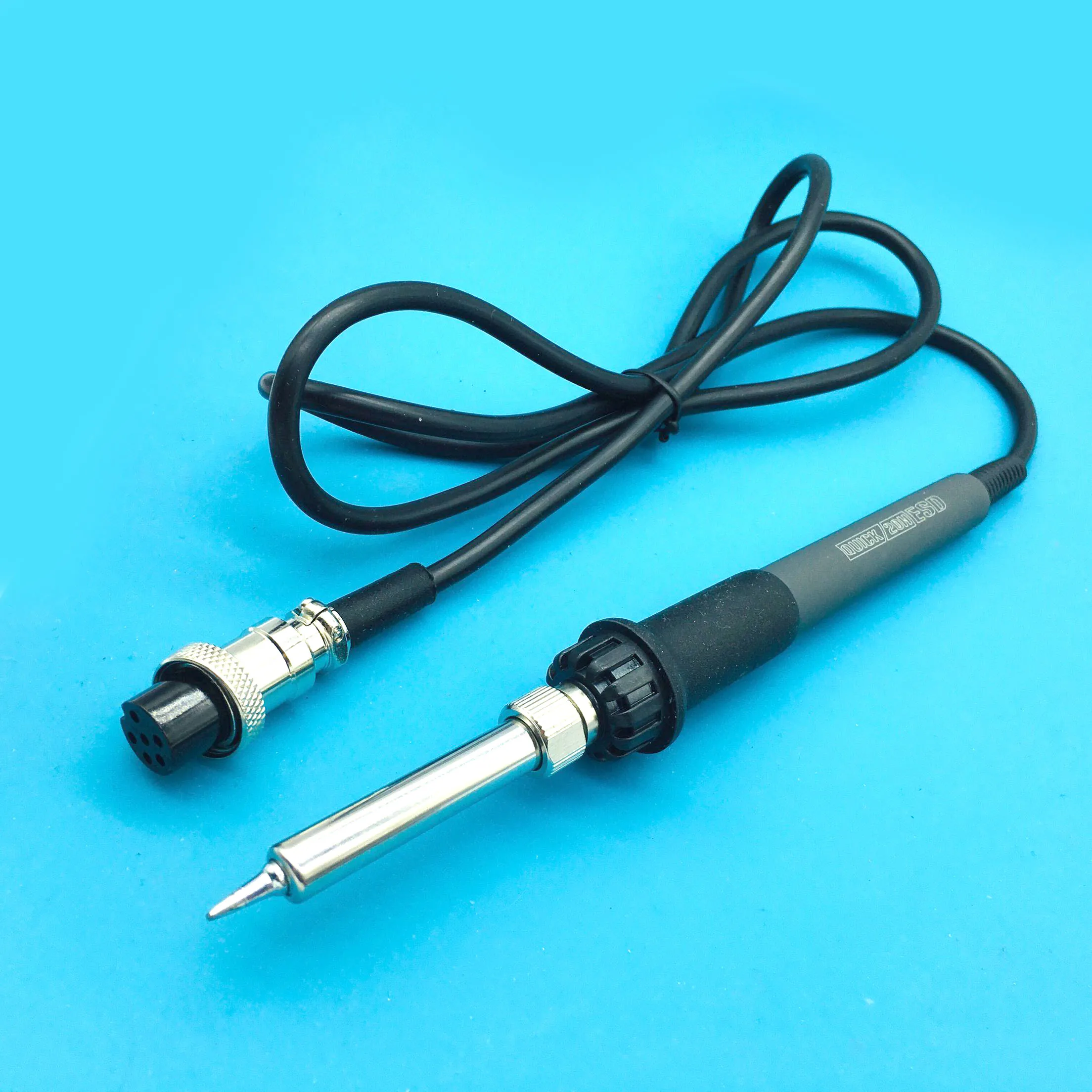 1PCS ESD 20H-90W Handle Assembly + 5tip For QUICK 203H 203 Soldering Station Electric Soldering Iron silicone cable Handle