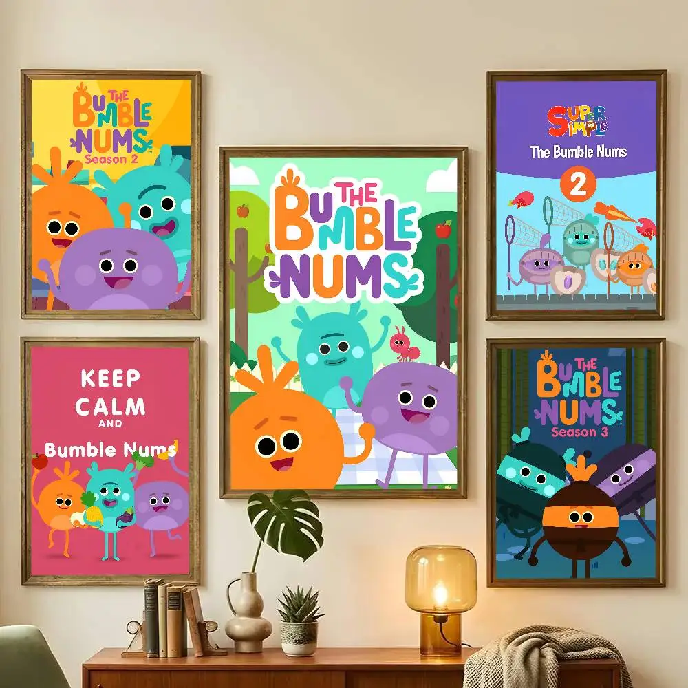 1pc Cartoon B_Bumble N_NumS Poster Sticker Print Waterproof Wall Art For Living Room Bedroom Home Decor
