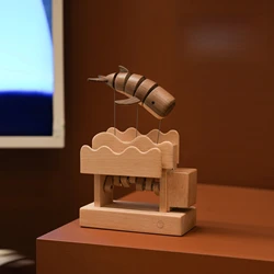 Handmade Wooden Animal Models Whale Movable Desktop Decoration Gifts Crafts Wooden Handmade Gifts