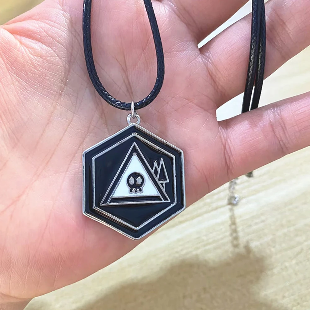Anime Murder and Drones Pendant Necklace Rope Chain Choker Skull Skeleton Ghost Neck Chain Jewelry Accessories for Fans