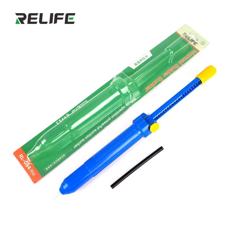 RELIFE RL-084 Plus Solder Suction Device Operable With One Hand High Temperature Resistance For IPhone/Andriod Repair Welding