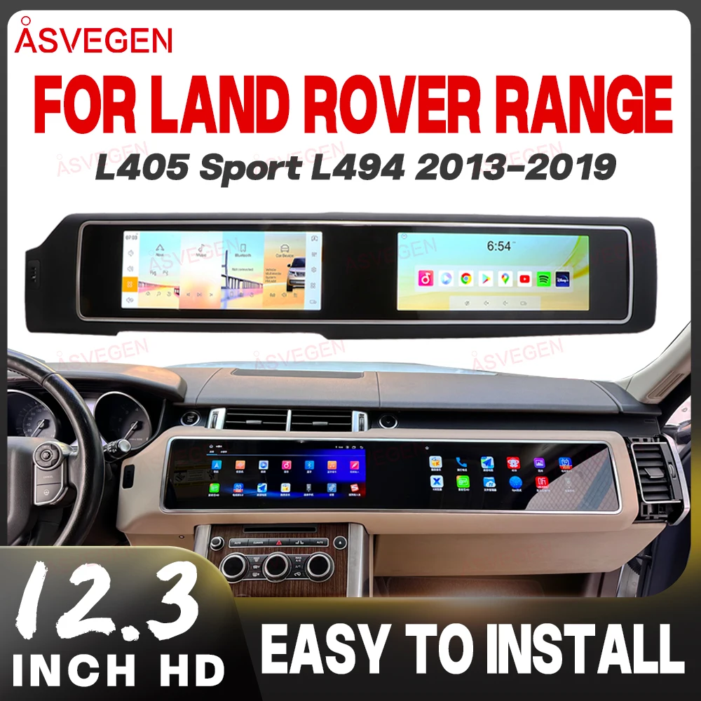 12.3 Inch Android 15 Car Multimedia Stereo Headunit Player For Land Rover Vogue L405 Sport L494 2013-2019 GPS Navigation CarPlay