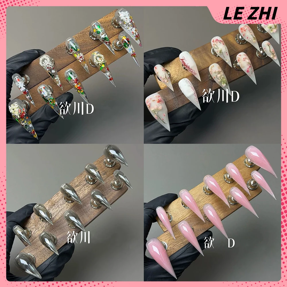 

10Pcs Spice Girl Beast Claw Handmade Reusable Press On Fake Nails Dragon-Shaped Claw Flowers Gradients Fake Nails Christmas Gift