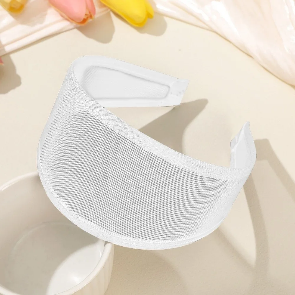 

Повязка на голову с сеткой, жемчугом и стразами, широкая, блестящая, однотонная (черная, белая), для женщин