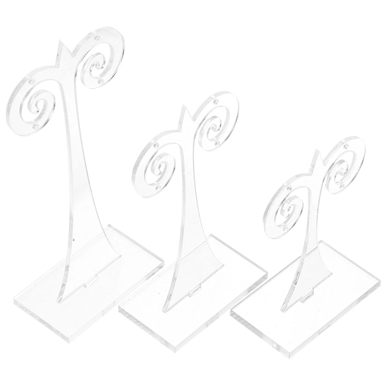 

3Pcs Clear Acrylic Earring Display Stand Stable Base Jewelry Organizer Rack for Store Exhibitions Showrooms Base Earring Stand