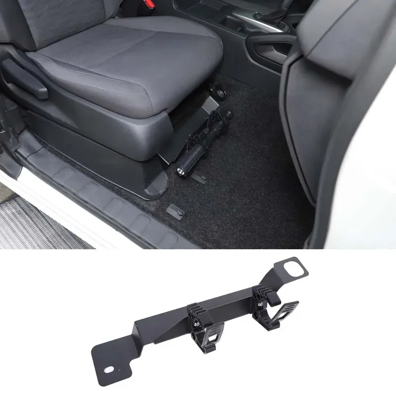 

For Nissan Edge Frontier 2022+ co-driver seat flashlight bracket Passenger seat under bracket accessories Aluminum alloy Black