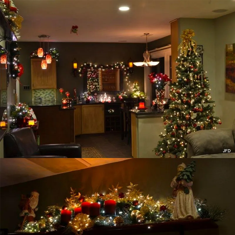 Guirlande lumineuse LED 2M 3M 4M 6M 10M, 3 piles AA, étanche, féerique, lumières de noël, pour fête de vacances, décoration de mariage