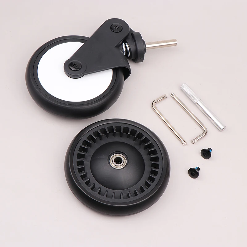 Stroller Replacement Rubber Wheels Front And Rear Wheel Stroller Accessories Compatible With Stroller