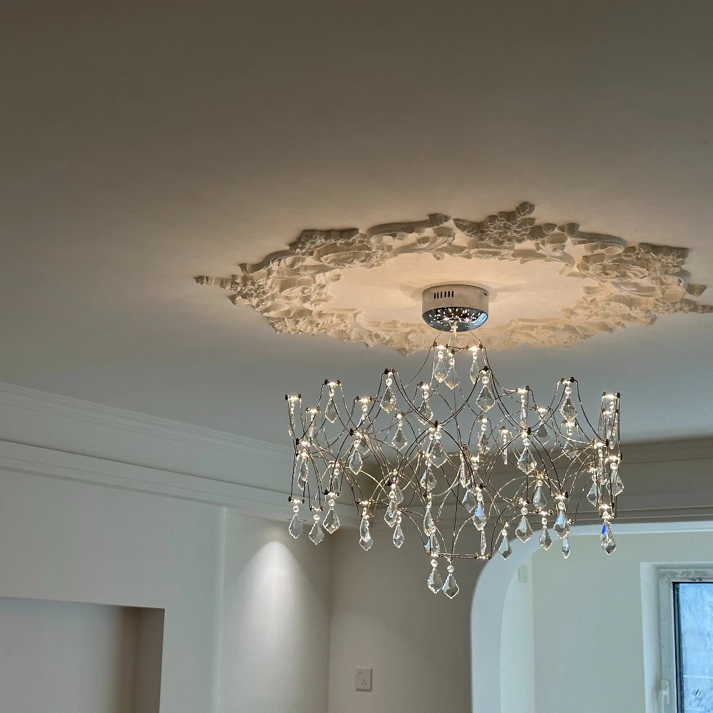 LED French-style Minimalist Crystal Chandelier Living Room Bedroom Firefly-like Stars Dining Room Designer Fixture Indoor Decor