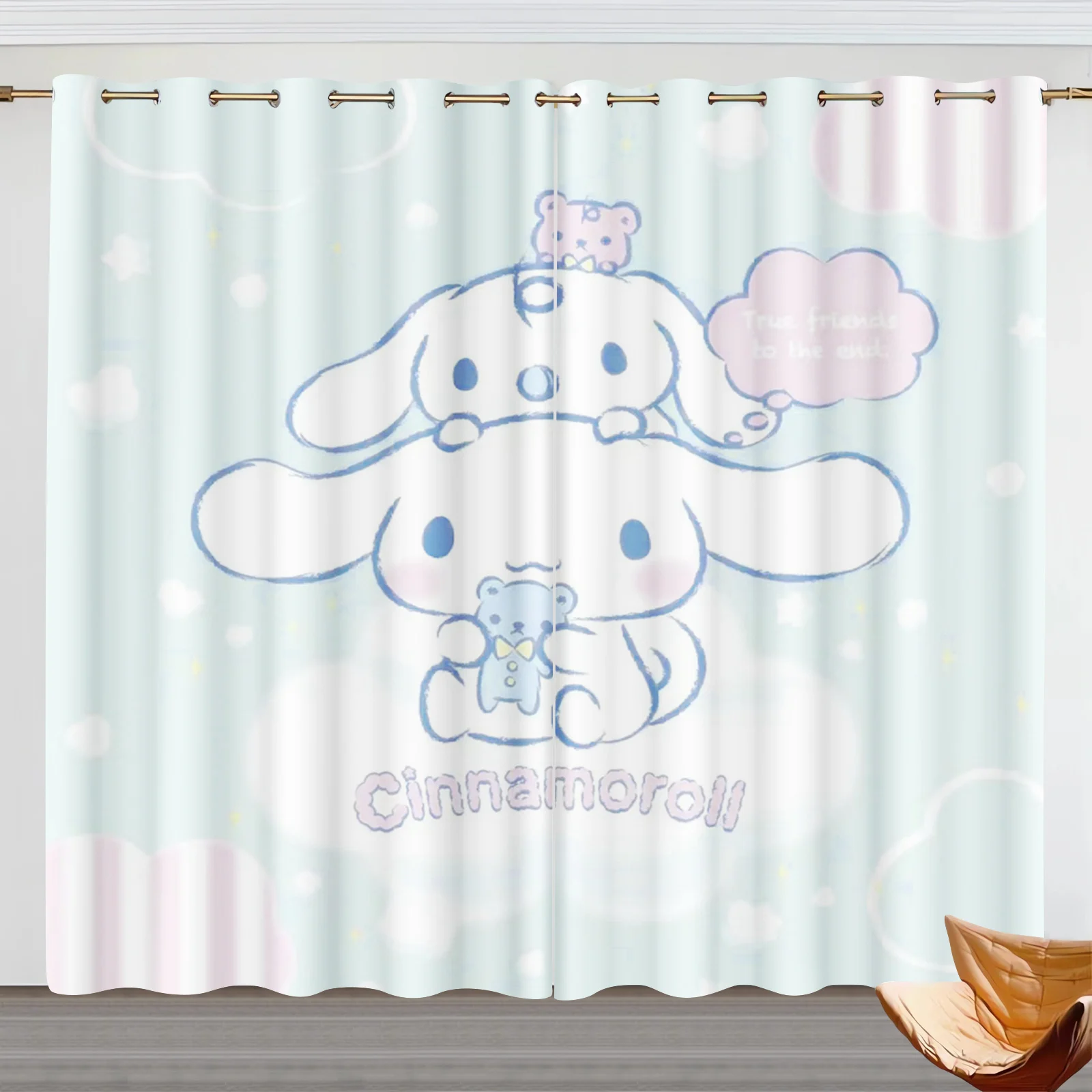 Cinnamoroll Cartoon Advanced Curtain Window Home Decoration Animation Blackout Children Bedroom Fashion Style