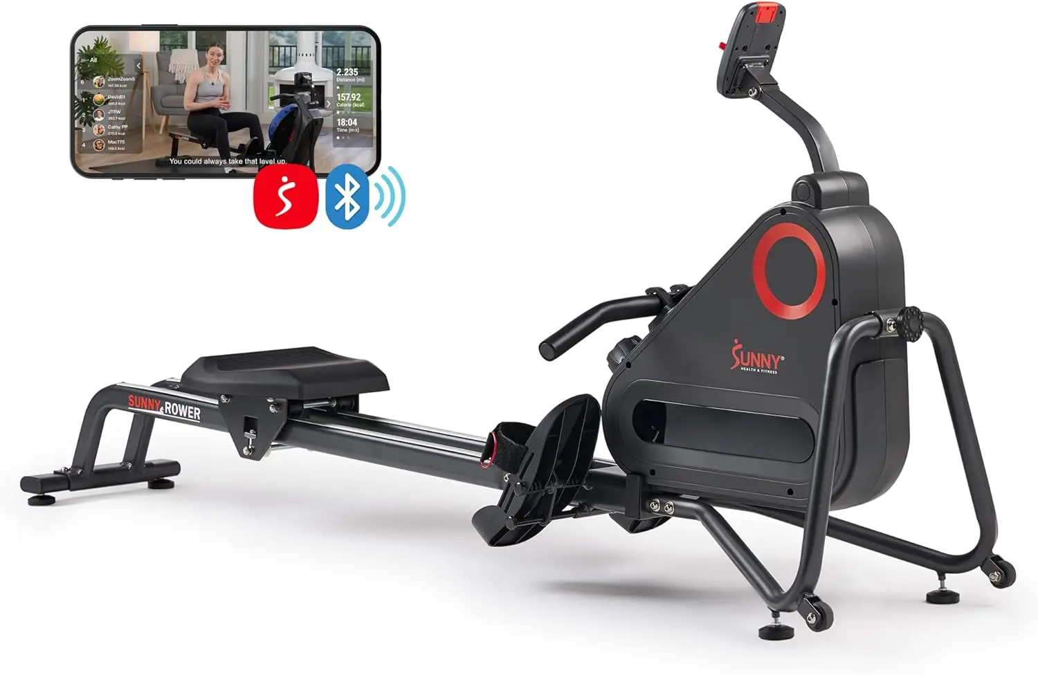 Sunny Health & Fitness Rowing Machines - Magnetic & Water Options with Enhanced Features, High Intensity