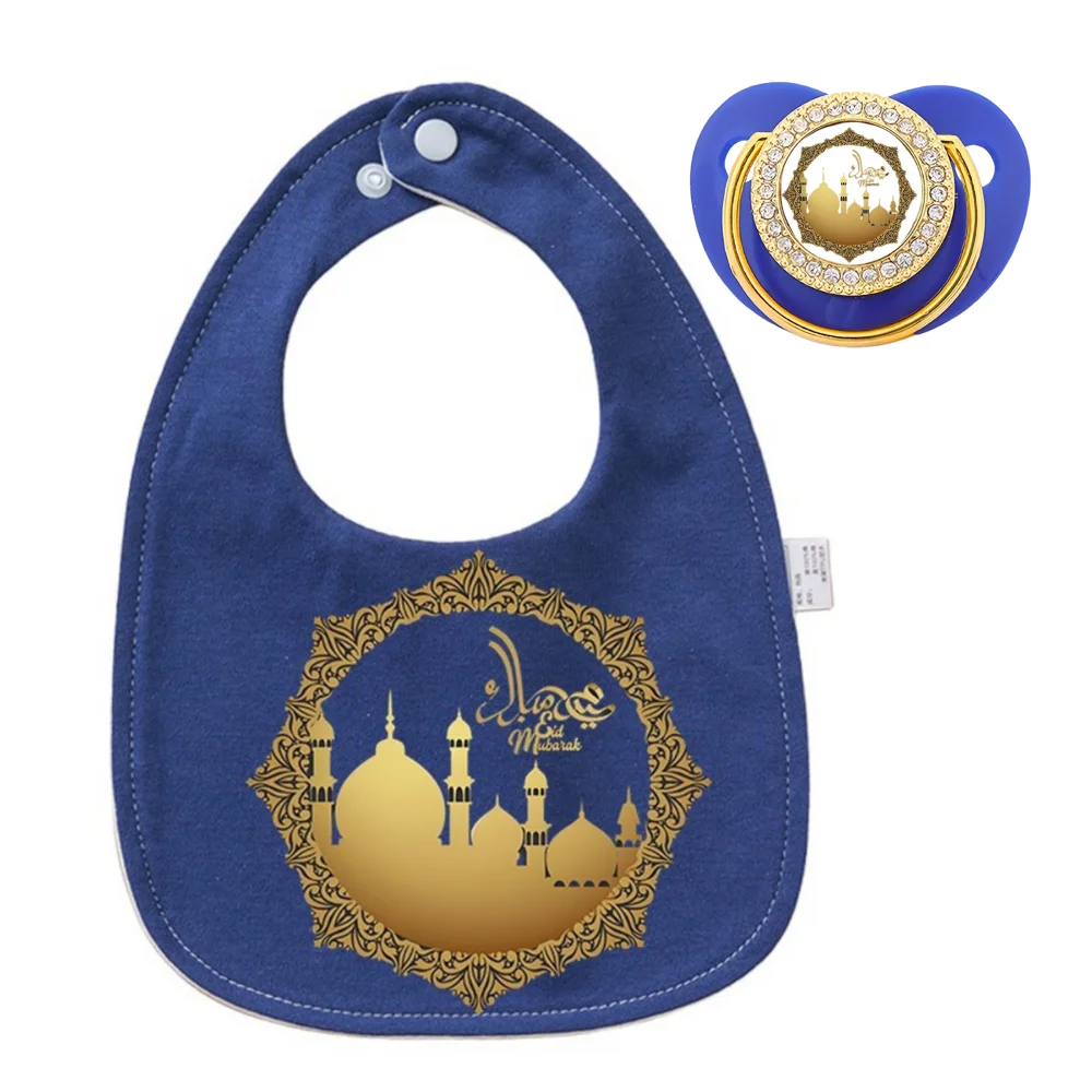 Eid Mubarak Print Cartoon Pattern Baby Soother Cartoon Pacifier Clip Double Layer Gender Neutral Lovely Baby Toy Baby Must Haves