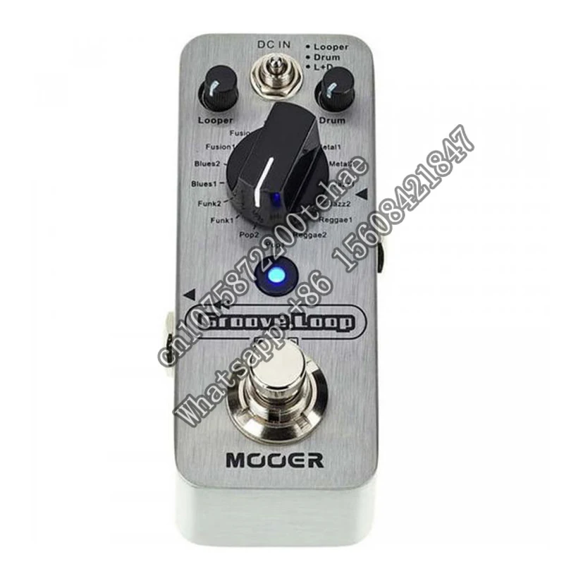 Mooer Groove Loop Drum Machine Guitar Effect Pedal Effector Phrase Loop Drum Machine for Electric Guitar Looper 20 Min Recording