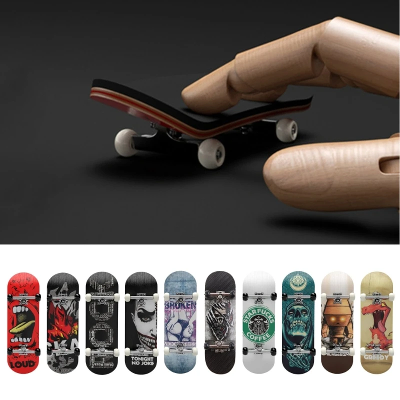 Fingerboard Finger Skateboards for Kids Mini Maple Finger Boards with Wooden Board Professional Bearing and