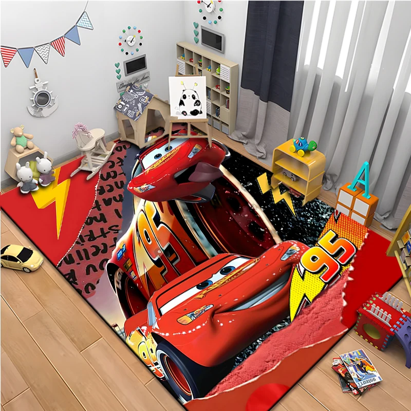 Disney Lightning McQueen tappeto modello auto tappeto per soggiorno tappetino da bagno tappeto zerbino creativo per la decorazione della casa della