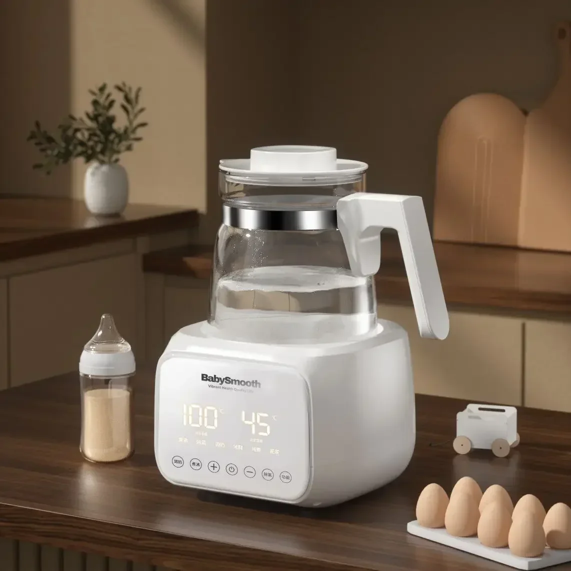 Regulator kaca susu suhu konstan bayi, ketel listrik cerdas dan tahan lama untuk penggunaan di rumah