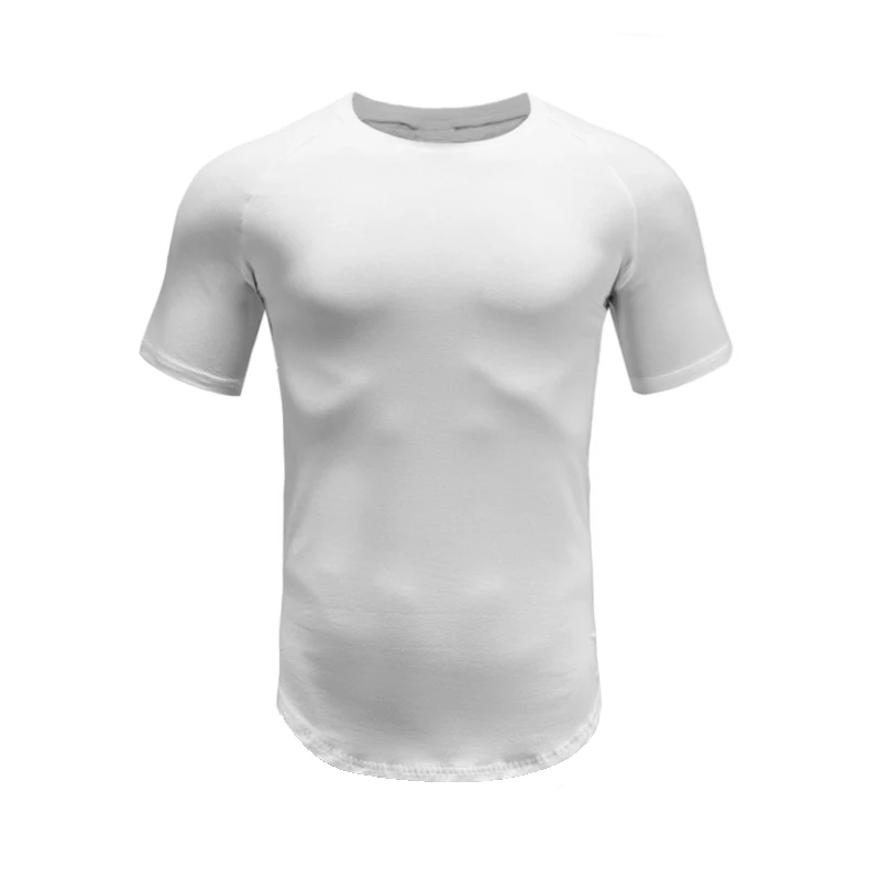 Męska koszulka sportowa Slim Fit z krótkim rękawem Europejska i amerykańska moda letnia O-neck Szybkoschnąca elastyczna koszulka fitness na siłownię — zdjęcie 6