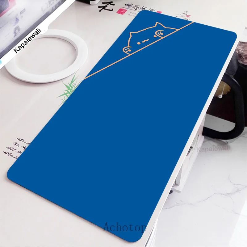 Blue Bongo Cat Mouse Pad Gamer Mousepads Big Gaming Mousepad XXL tappetino per Mouse tappetino per tastiera grande tappetino da scrivania carino per Computer portatile