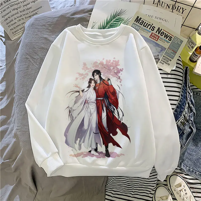 

Cartoon Anime Hoodie Tian Guan Ci Fu Hoodies Women Xie Lian Hua Cheng Cute Winter Clothes Women Aesthetic Kawaii Sweatshirts