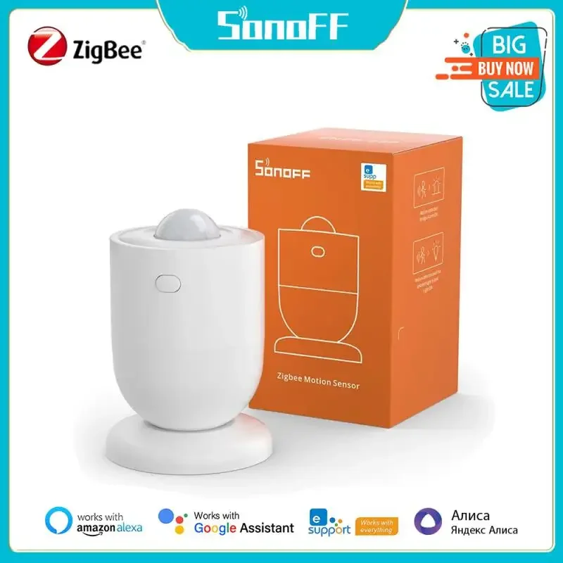 SONOFF-Sensor de movimiento SNZB-03P Zigbee, detección de luz, seguridad del hogar, enlace de Escena Inteligente Local a través de la aplicación eWeLink, Alexa y Google, nuevo