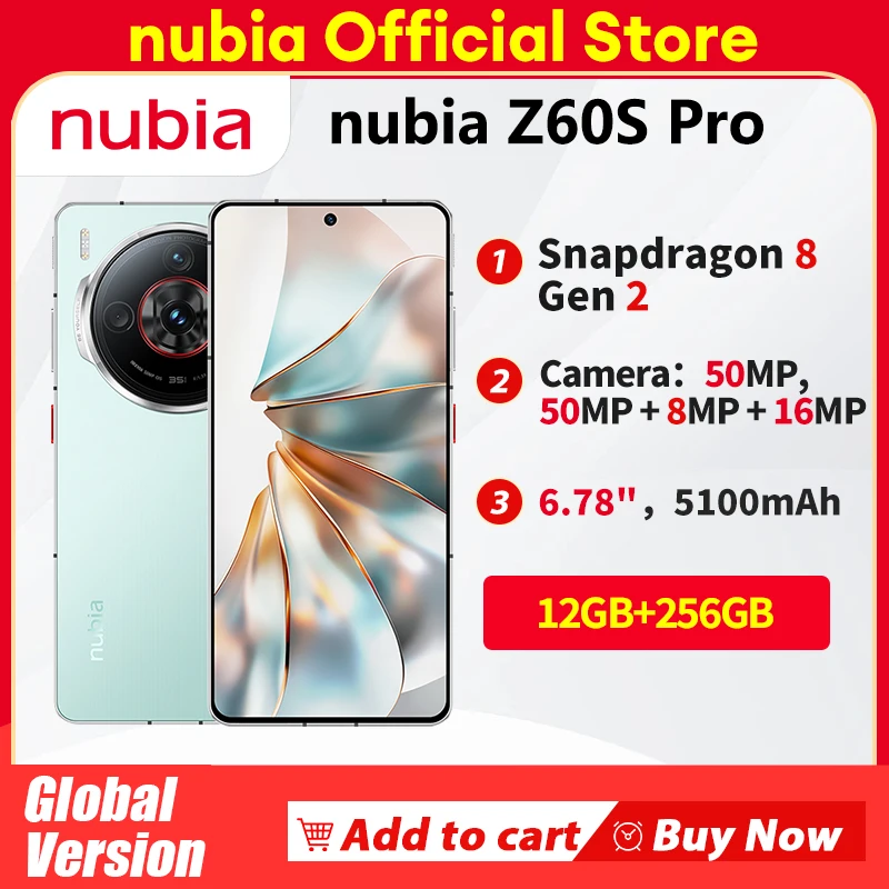 12G 256G Nubia Z60S Pro wersja globalna 6.78 \