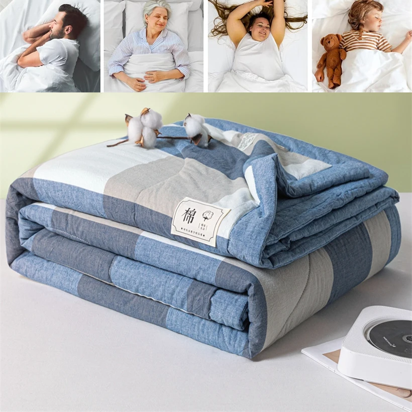 الصيف 100% القطن رقيقة لحاف المعزي لينة تكييف الهواء كل موسم لحاف/لحاف/بطانية خفيفة الوزن غطاء السرير الفراش الناعم