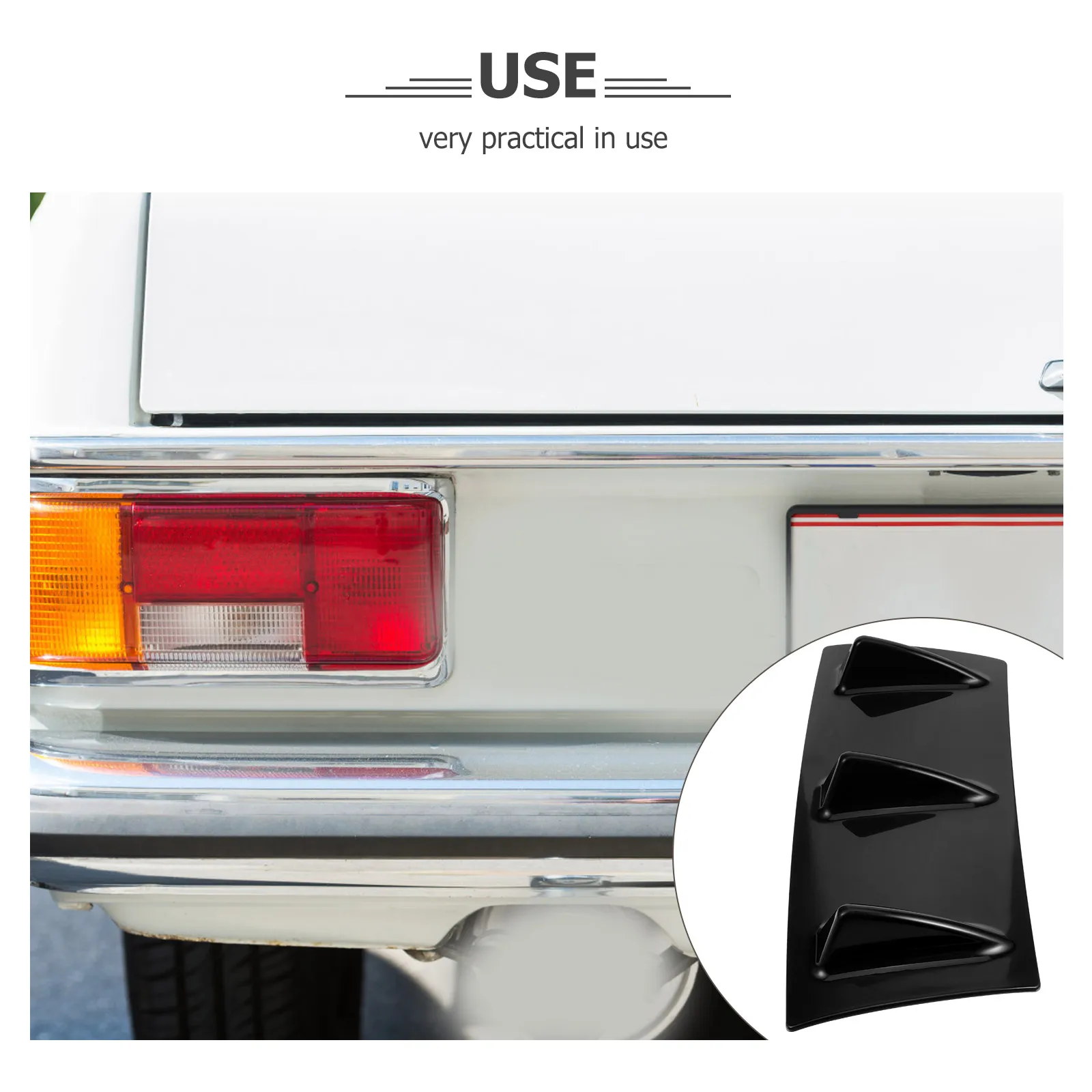 

Shark Fin Spoiler Plastic Tail Wing Rear Trim Black Decoration Universal Car Trunk Modification Accessories Vehicle