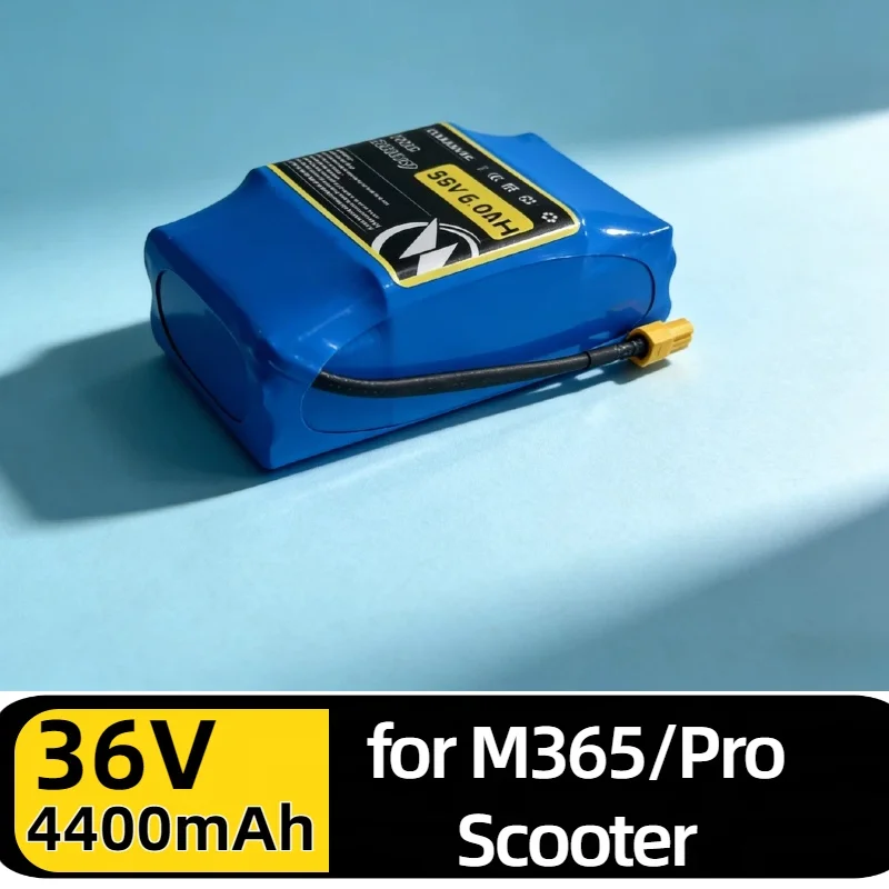 

Aleaivy 36V 4.4Ah Rechargeable Battery – 18650 Lithium Ion Extra Expansion Pack with Cable Kit for M365 & Pro Scooter