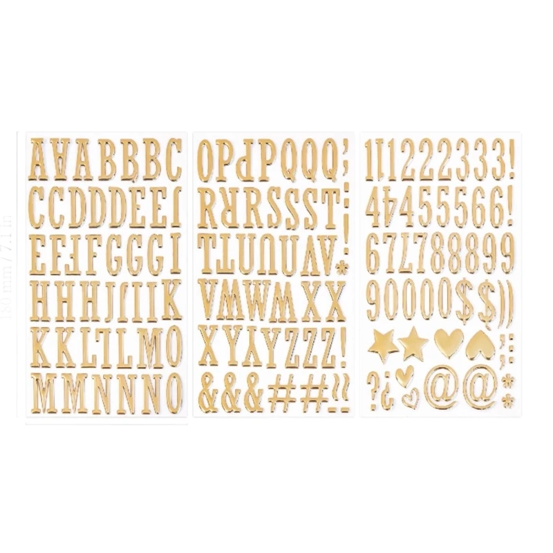 3 Sheets Selve Adhesive Letter Sticker Small Alphabets Sticker for Craft Colored