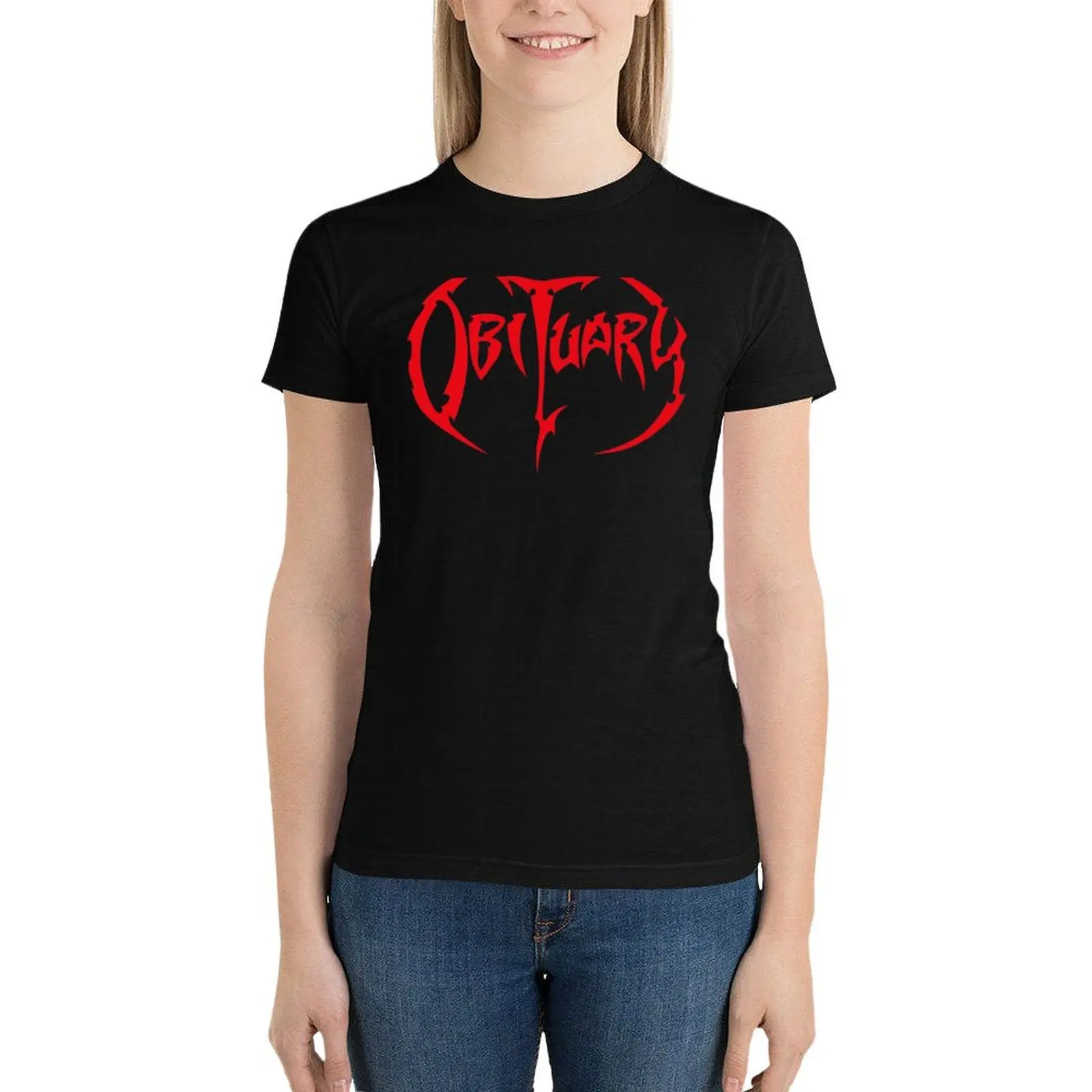 

Obituary (Transparent) Red T-Shirt korean fashion shirts graphic tees korean Women's clothes