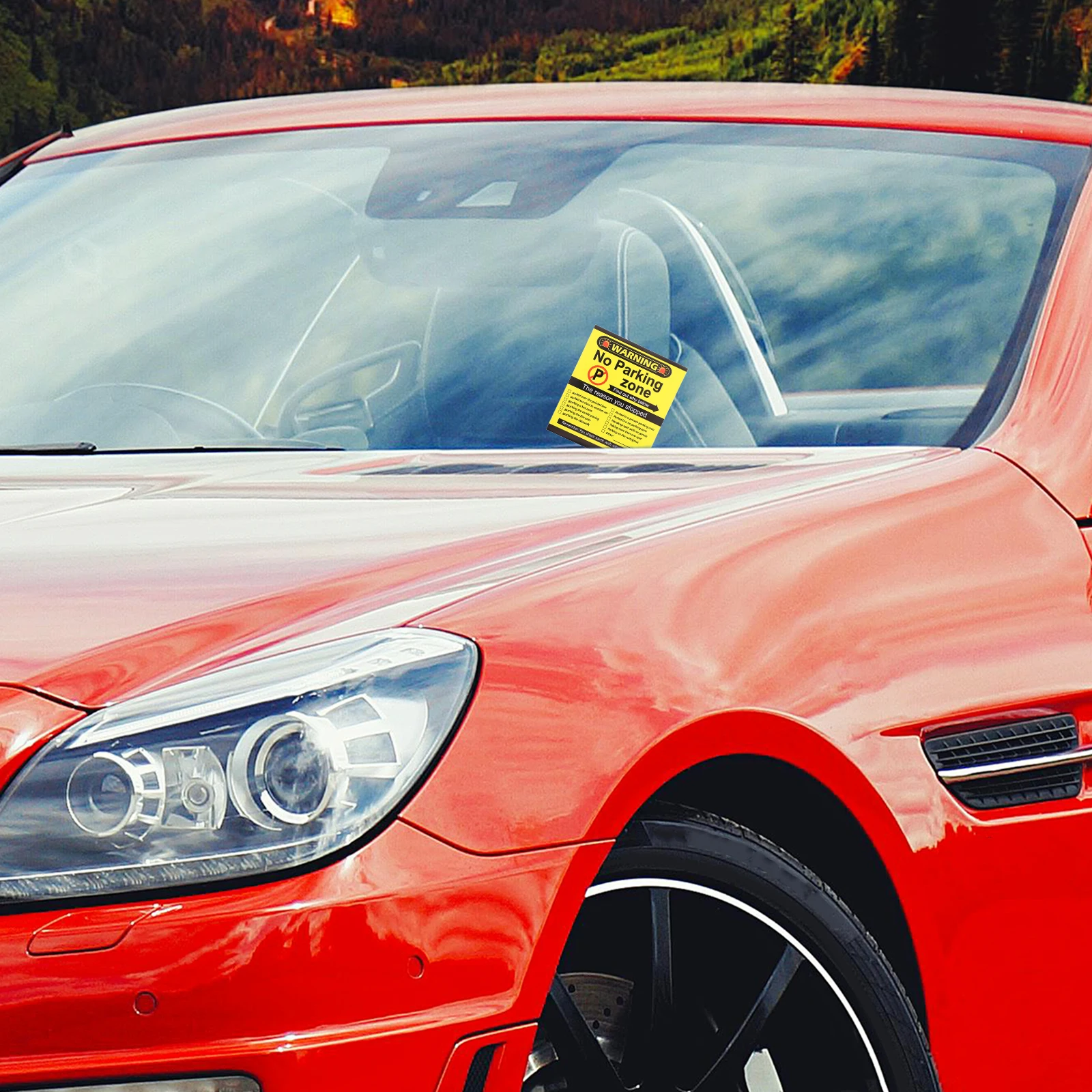 200 Sheets Parking Violation Sticker Signs Warning Labels Adhesive Car Stickers Waterproof Outdoor Use Vehicle Lot