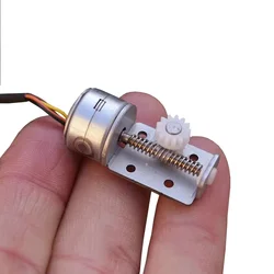 15BY 미니 2 상 4 선 스텝퍼 모터 스테핑 모터, 선형 나사 샤프트 로드 블록, 플라스틱 기어, DIY 카메라 모니터, 15mm, 13 톱니