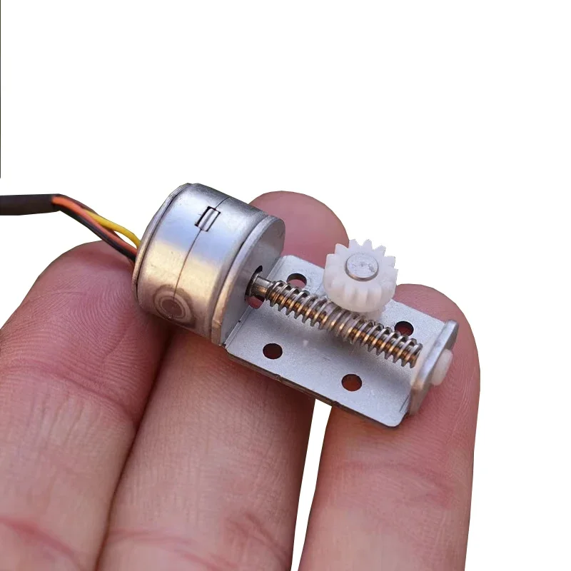 15BY Mini 15mm 2-Phase 4-Wire Stepper Motor Stepping Motor Linear Screw Shaft Rod Block 13 Teeth Plastic Gear DIY Camera Monitor