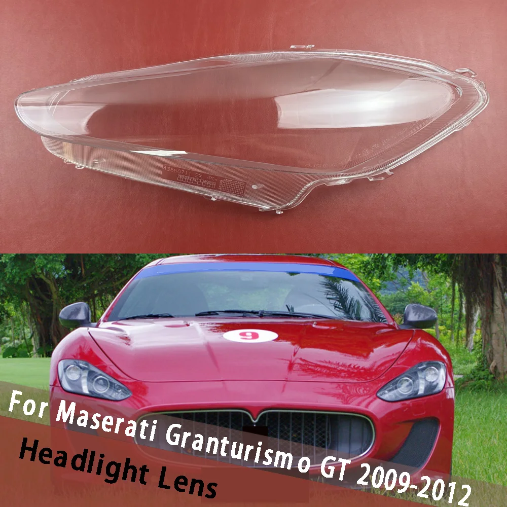 

For Maserati Granturismo GT 2009-2012 Headlamp Cover Clear Lamp Shade Headlight Shell Lens Plexiglass Replace Original Lampshade