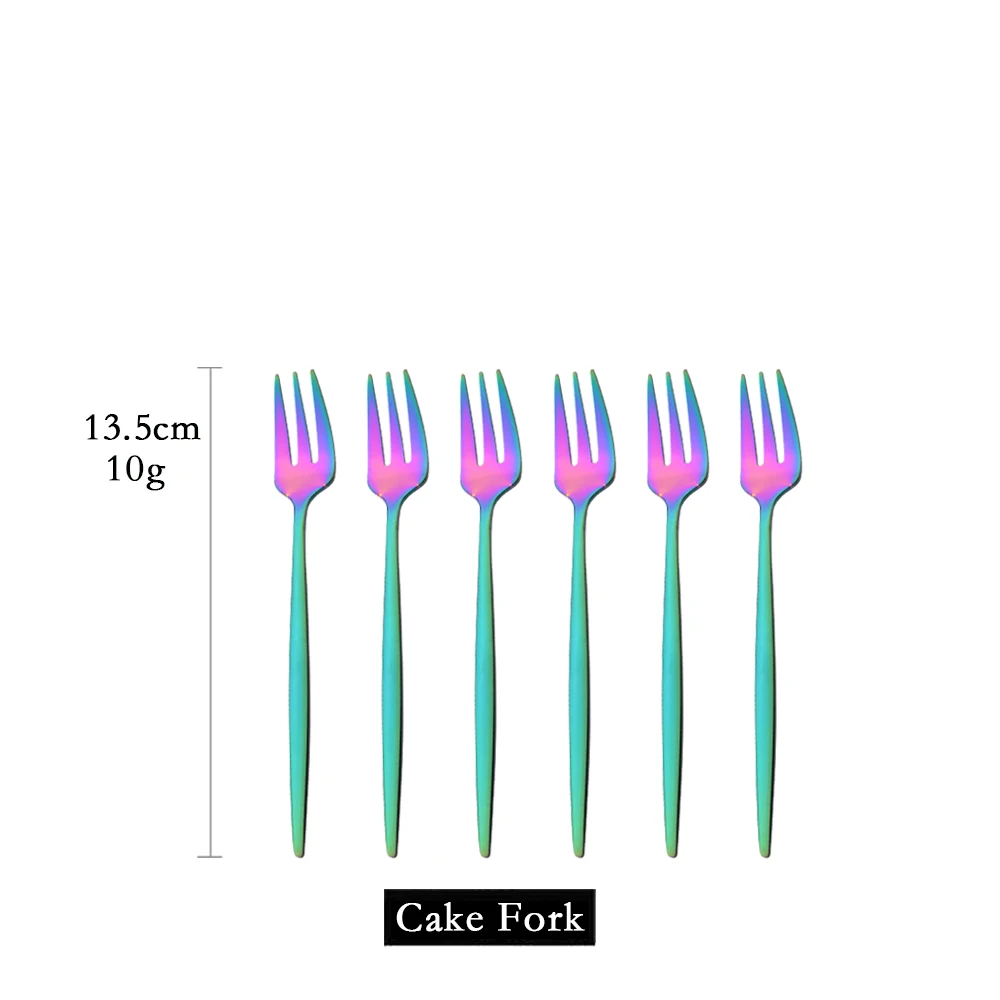 6Pcs Rainbow Tea Fo… - image