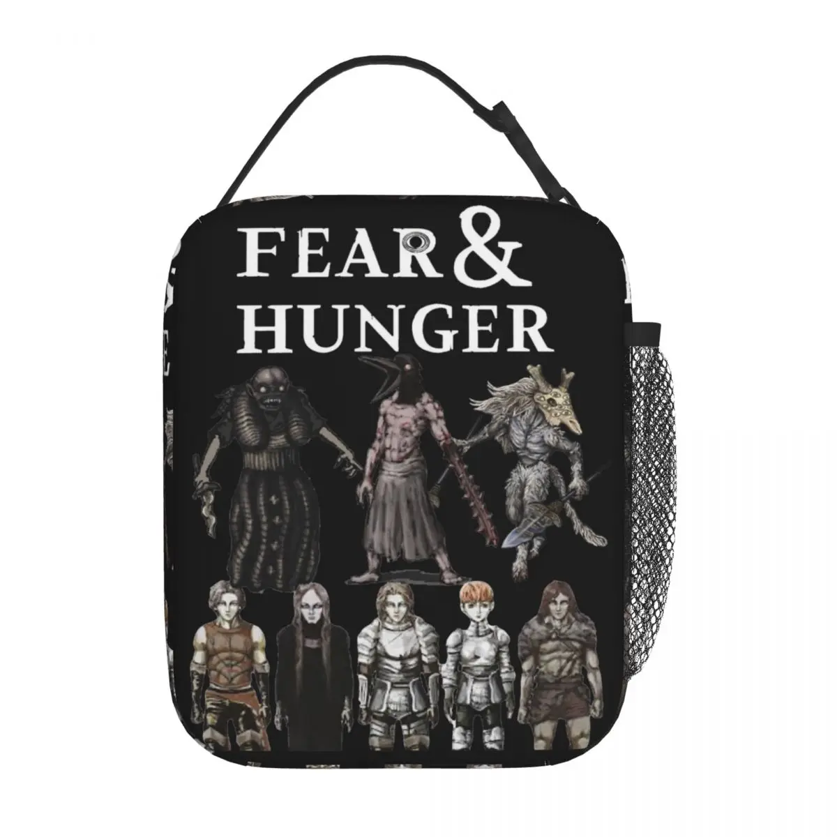 Fear And Hunger Insulated Lunch Bag Leakproof Lunch Container Cooler Bag Tote Lunch Box School Travel Men Women