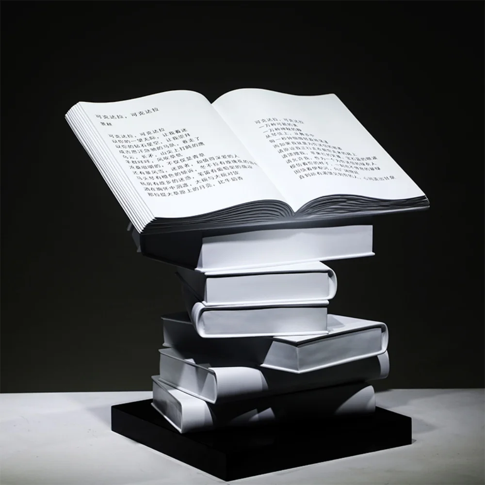 

※a Creative Open Book Fiberglass Sculpture Literary Art Decor for Bookstore & Reading Room Landscape