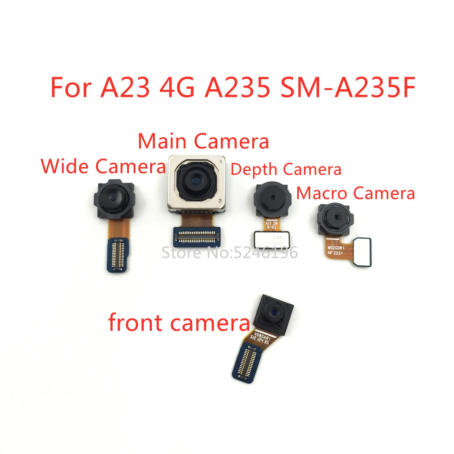 

1pcs New Back big Main Rear Camera front camera Module Flex Cable For Samsung Galaxy A23 4G A235 SM-A235F Replace Part