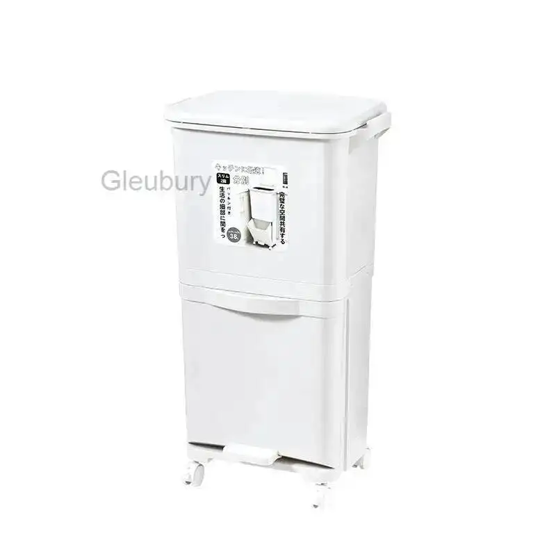 household lid, with trash use, can, Kitchen large capacity, double-layer, dry and wet separation, classification, thickened
