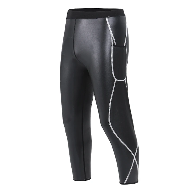 Men elastic shapers leather pants ,with Pockets, slimming,White line stitching, motorcycle, windproof and waterproof tight pants