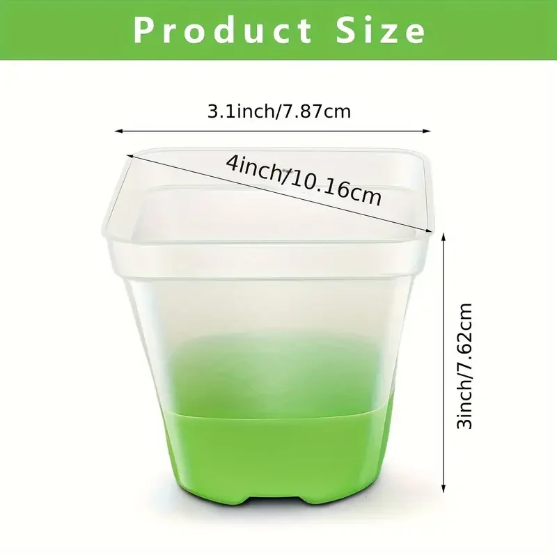30 PCS 3.1 inch Reinforced Clear Nursery Pots , Plant Nursery Pots with Silicone Base for Easy Transplant