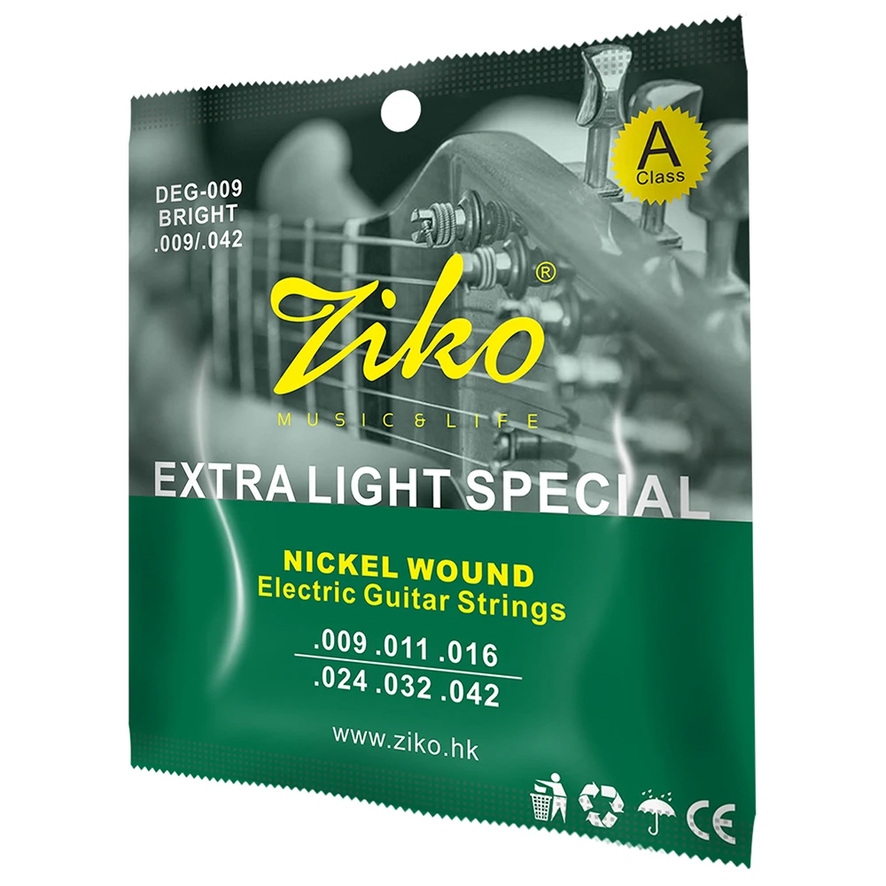 ZIKO DEG-009 Elektrische Gitarre Saiten Stahl Kern Oberfläche Beschichtung Nickel Gitarre Saite Elektrische Gitarre Saiten Teile Zubehör – Detail 8