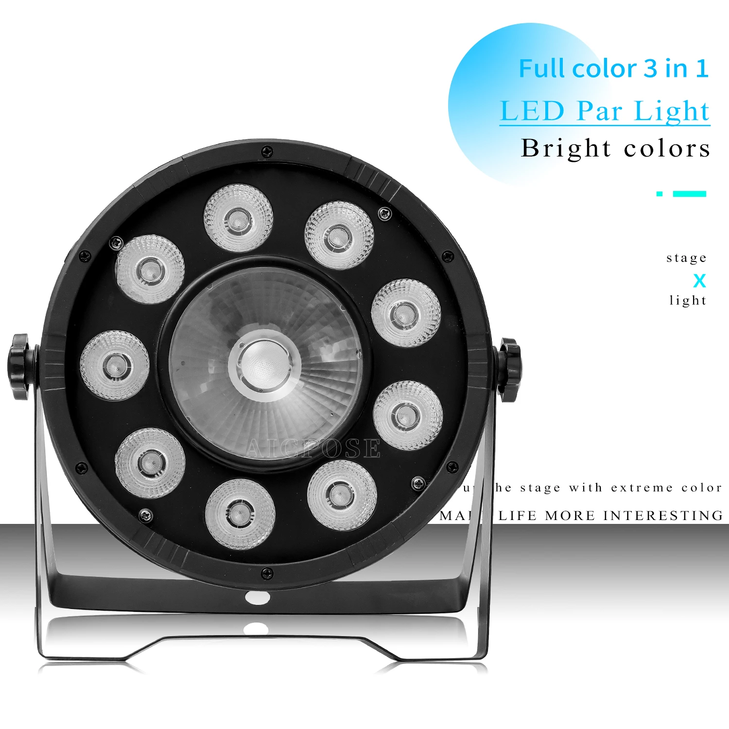 

25 Degrees 9x10W+30w Flat LED Par Lights 9*10w+30w RGB 3IN1 PAR DMX512 Control Disco Lights Professional Stage DJ Equipment