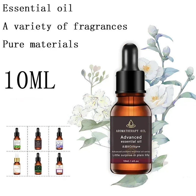 10ML Lavender Eucalyptus Pure Essential Oils Rose Lemon Jasmine Vanilla Mint Sandalwood Bergamot Tea Tree Diffuser Aroma Oil