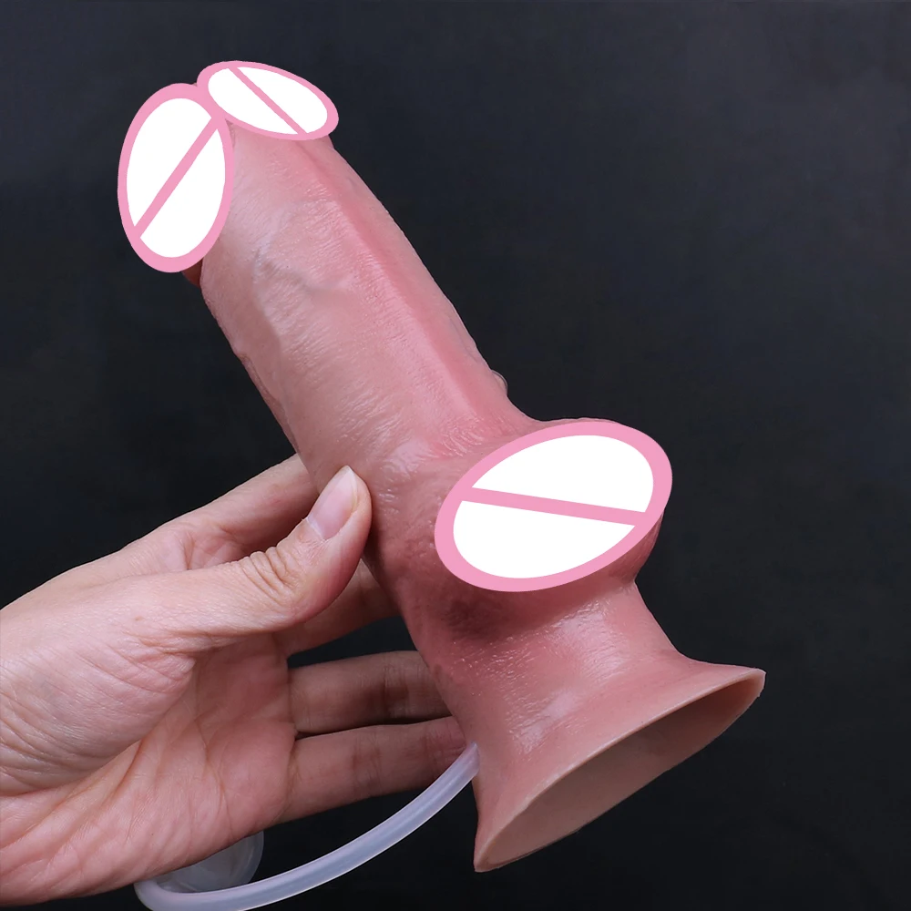 FAAK Ejacualtion Skin Penis Realistic Squirting Knot Dildo With Suction Cup Dick SexToy For Women Masturbator For Beginners