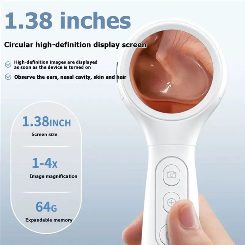 BTLIFE-Visual Ear Cleaner 1080P HD Digital Otoscope Camera 1.38